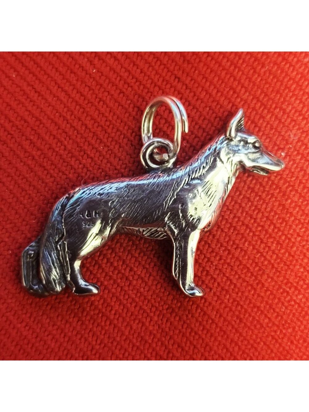 Sterling Silver H & H 925 German Shepherd Dog Charm